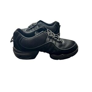 Bloch Black Mesh Womens Dance Shoes Athletic Performance Size 9.5 Used Excellent